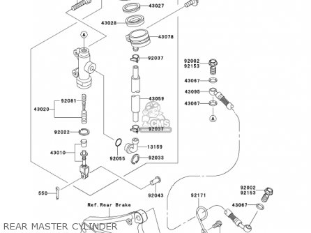 REAR MASTER CYLINDER - ZR750H2 ZR7S 2002 USA CALIFORNIA CANADA