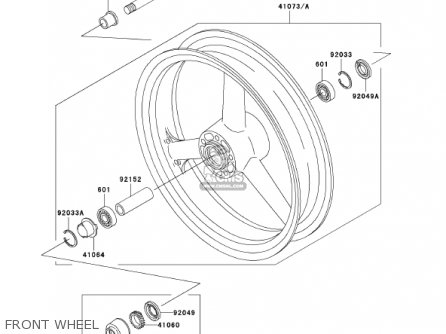 FRONT WHEEL - ZR750H2 ZR7S 2002 USA CALIFORNIA CANADA
