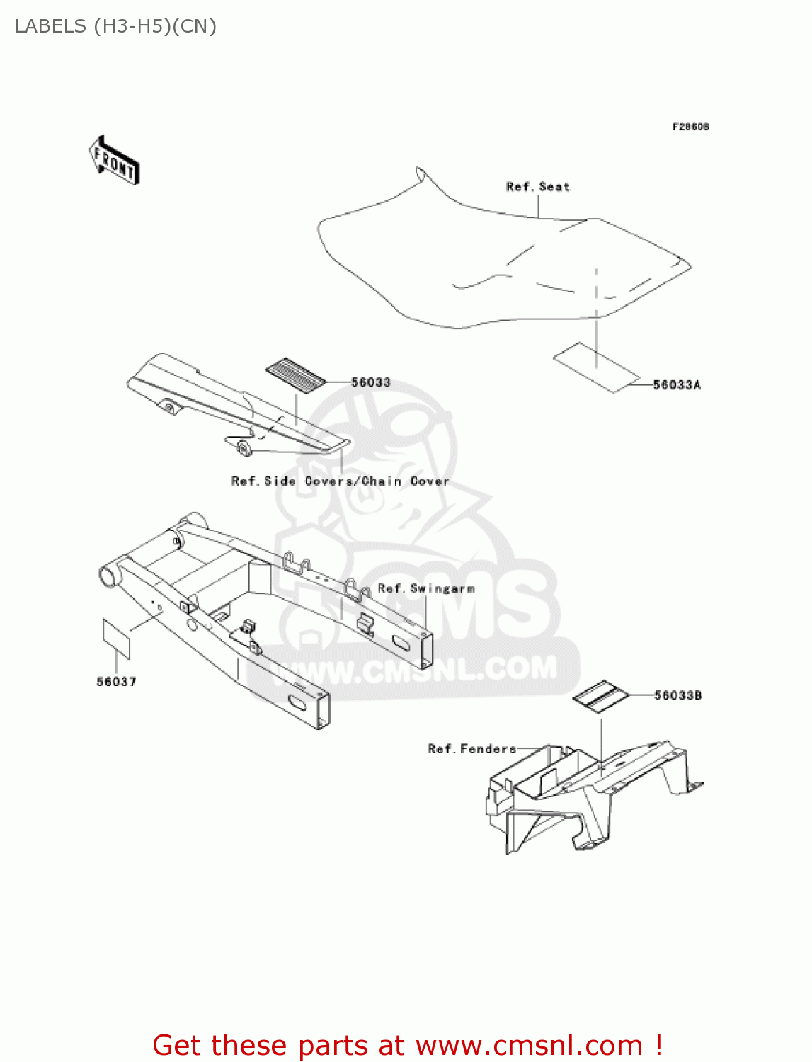 LABELS (H3-H5)(CN) ZR750H3 ZR7S 2003 USA CALIFORNIA CANADA