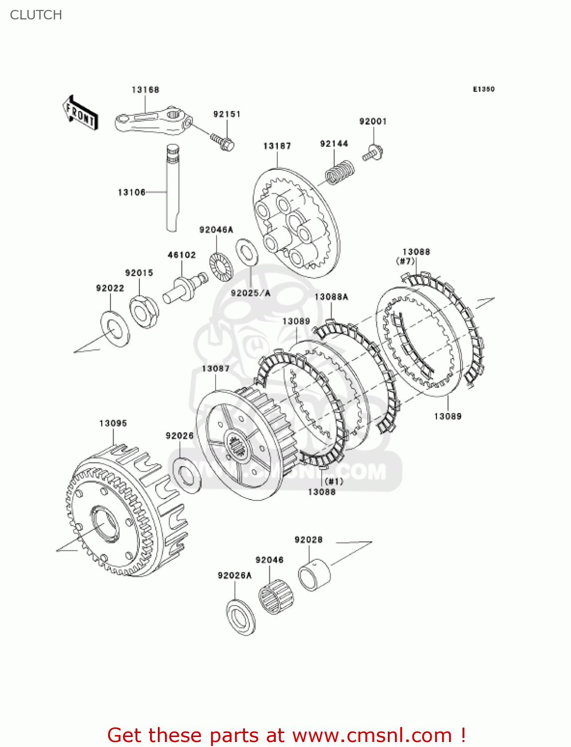 CLUTCH ZR750H3 ZR7S 2003 USA CALIFORNIA CANADA