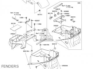 FENDERS - ZR750H3 ZR7S 2003 USA CALIFORNIA CANADA