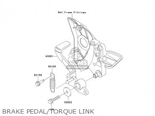 BRAKE PEDAL/TORQUE LINK - ZR750H3 ZR7S 2003 USA CALIFORNIA CANADA
