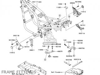 FRAME FITTINGS - ZR750H3 ZR7S 2003 USA CALIFORNIA CANADA