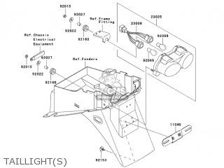 TAILLIGHT(S) - ZR750H3 ZR7S 2003 USA CALIFORNIA CANADA