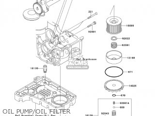 OIL PUMP/OIL FILTER - ZR750H3 ZR7S 2003 USA CALIFORNIA CANADA