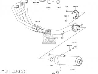 MUFFLER(S) - ZR750H3 ZR7S 2003 USA CALIFORNIA CANADA