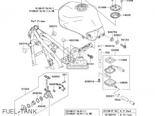 FUEL TANK - ZR750H3 ZR7S 2003 USA CALIFORNIA CANADA