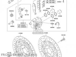 FRONT BRAKE (H1-H3) - ZR750H3 ZR7S 2003 USA CALIFORNIA CANADA
