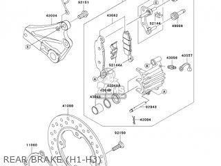 REAR BRAKE (H1-H3) - ZR750H3 ZR7S 2003 USA CALIFORNIA CANADA