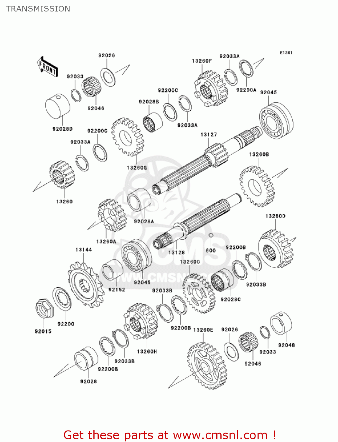 TRANSMISSION ZR750H4 2004 CANADA