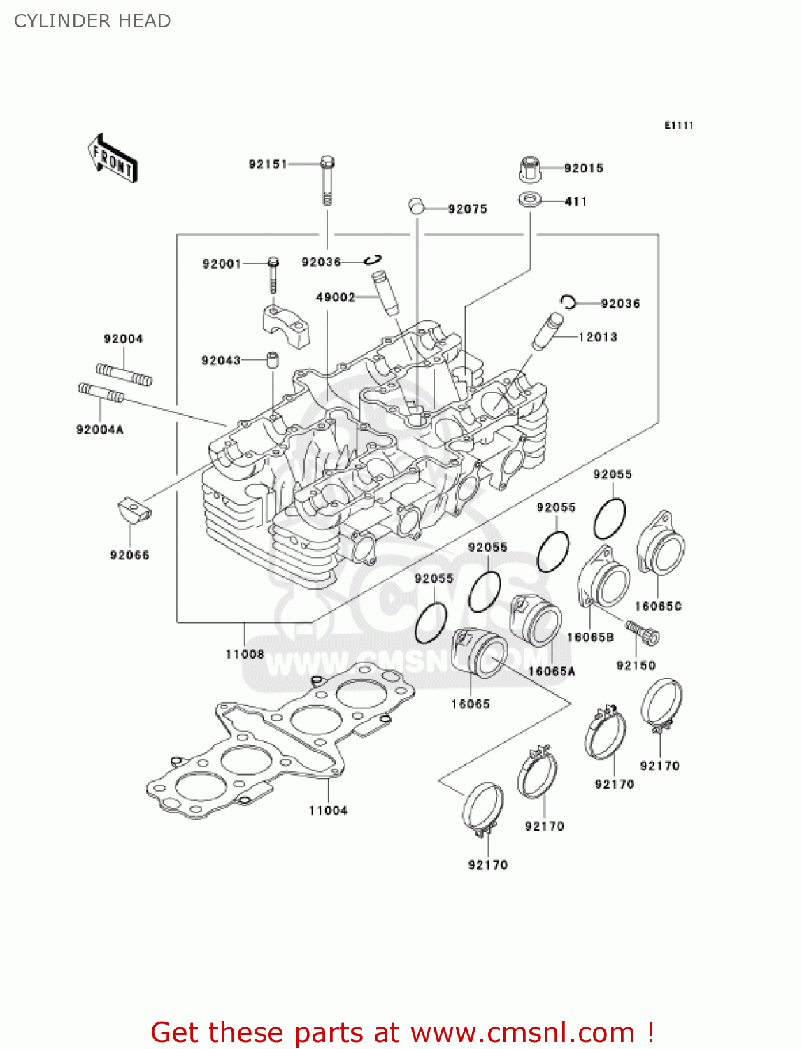 CYLINDER HEAD ZR750H4 2004 CANADA