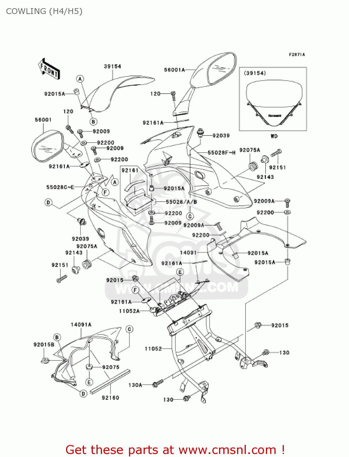 COWLING (H4/H5) ZR750H4 2004 CANADA