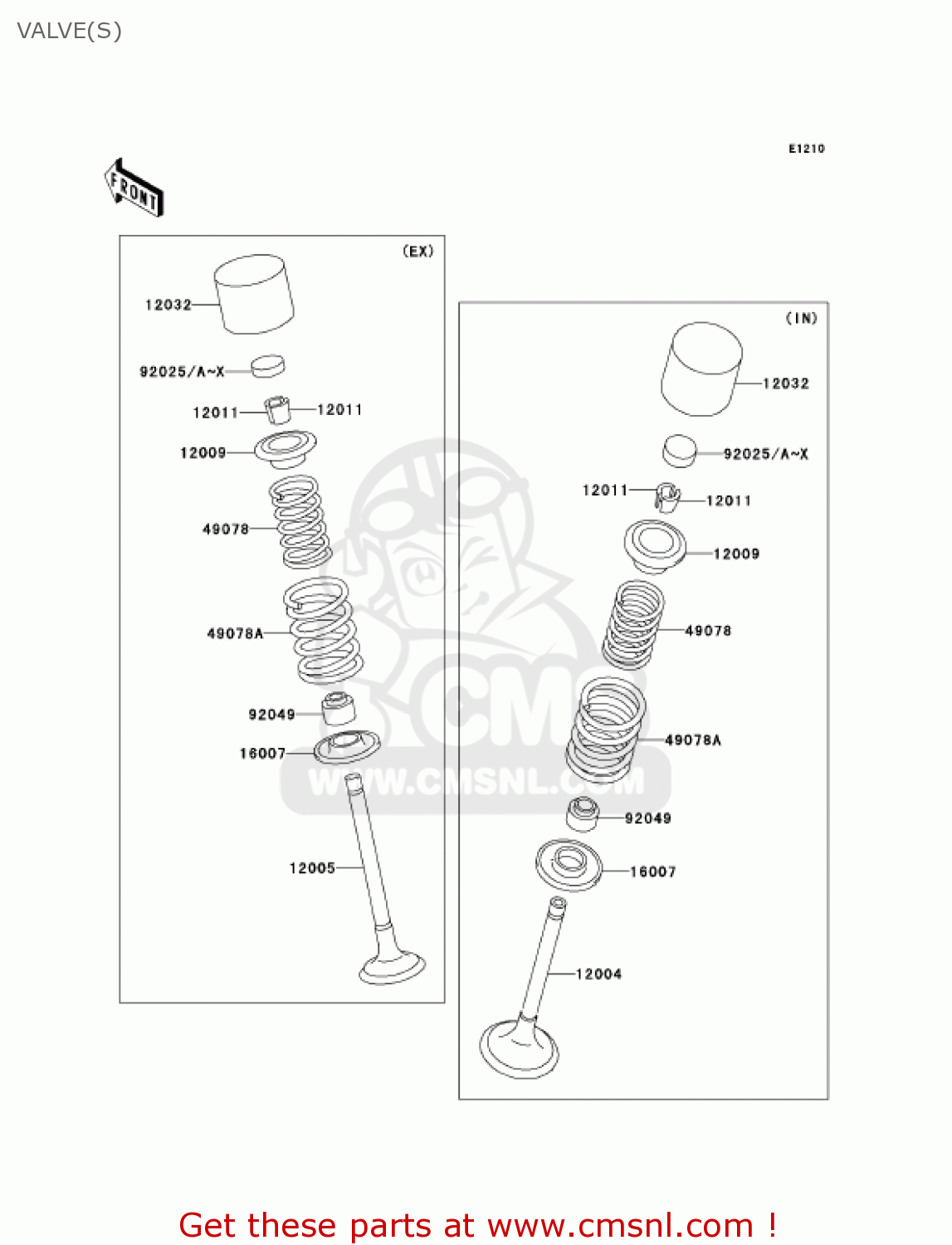 VALVE(S) ZR750H4 2004 CANADA