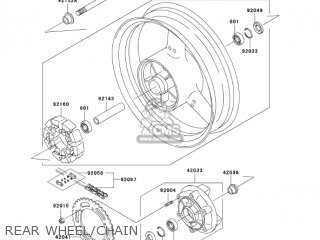 REAR WHEEL/CHAIN - ZR750H4 2004 CANADA