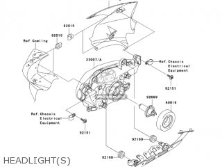 HEADLIGHT(S) - ZR750H4 2004 CANADA