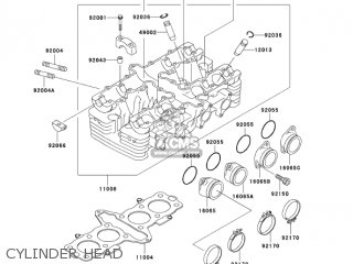 CYLINDER HEAD - ZR750H4 2004 CANADA