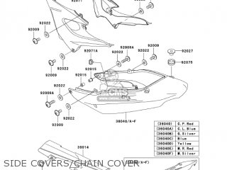 SIDE COVERS/CHAIN COVER - ZR750H4 2004 CANADA
