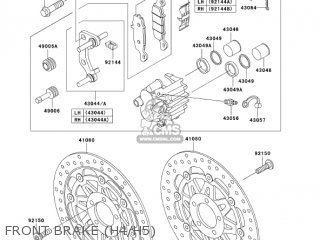 FRONT BRAKE (H4/H5) - ZR750H4 2004 CANADA