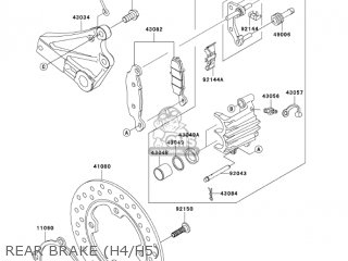REAR BRAKE (H4/H5) - ZR750H4 2004 CANADA