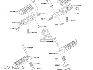 FOOTRESTS - ZR750H4 2004 CANADA