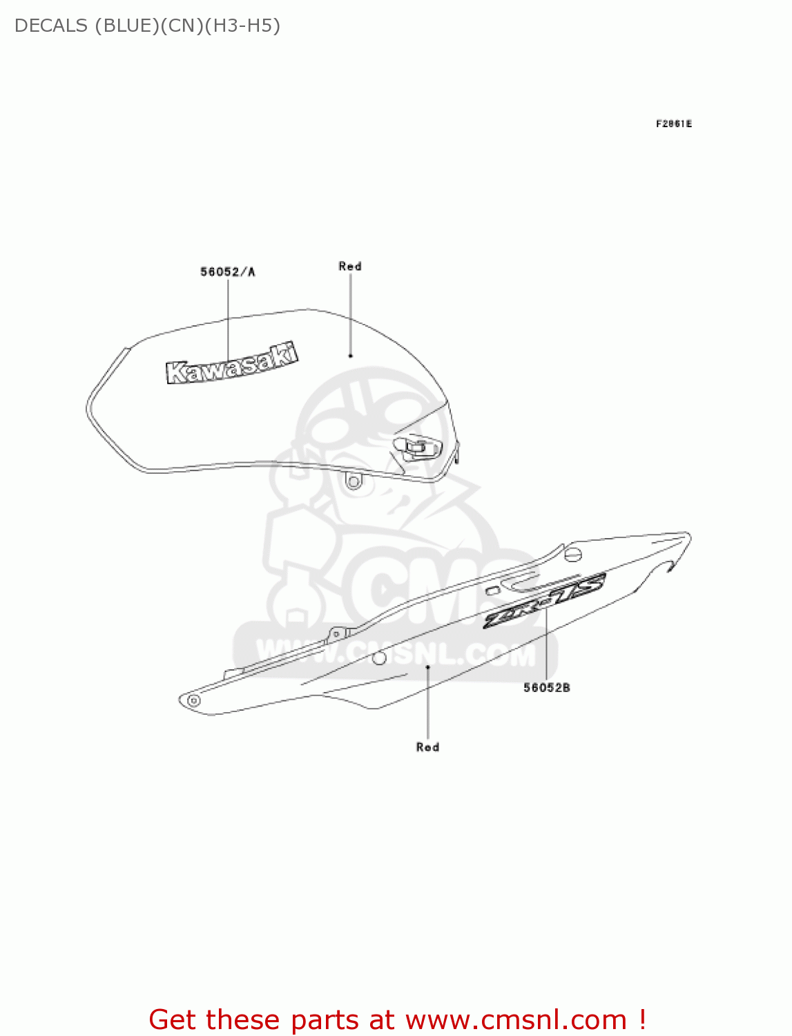 DECALS (BLUE)(CN)(H3-H5) ZR750H5 2005 CANADA