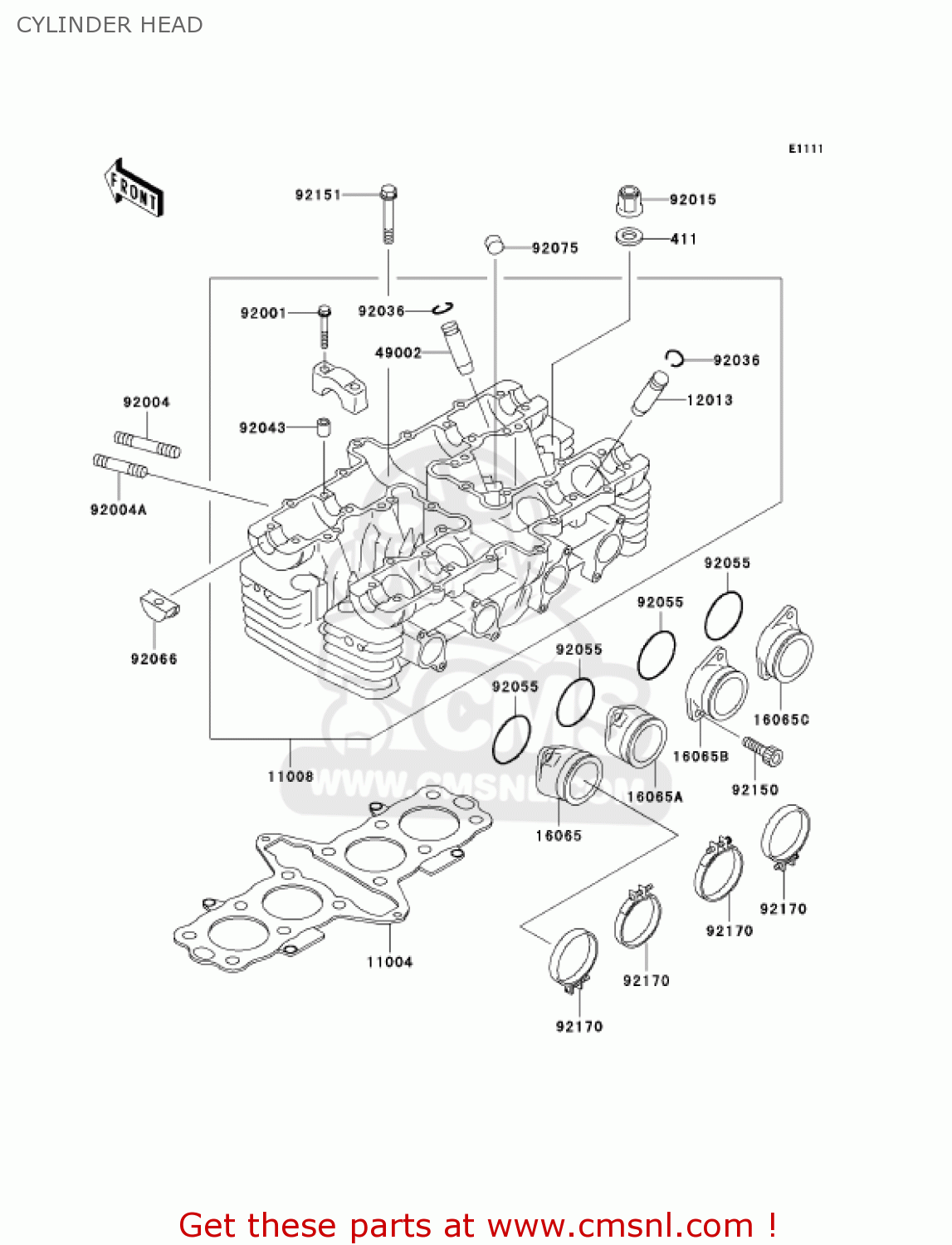 CYLINDER HEAD ZR750H5 2005 CANADA