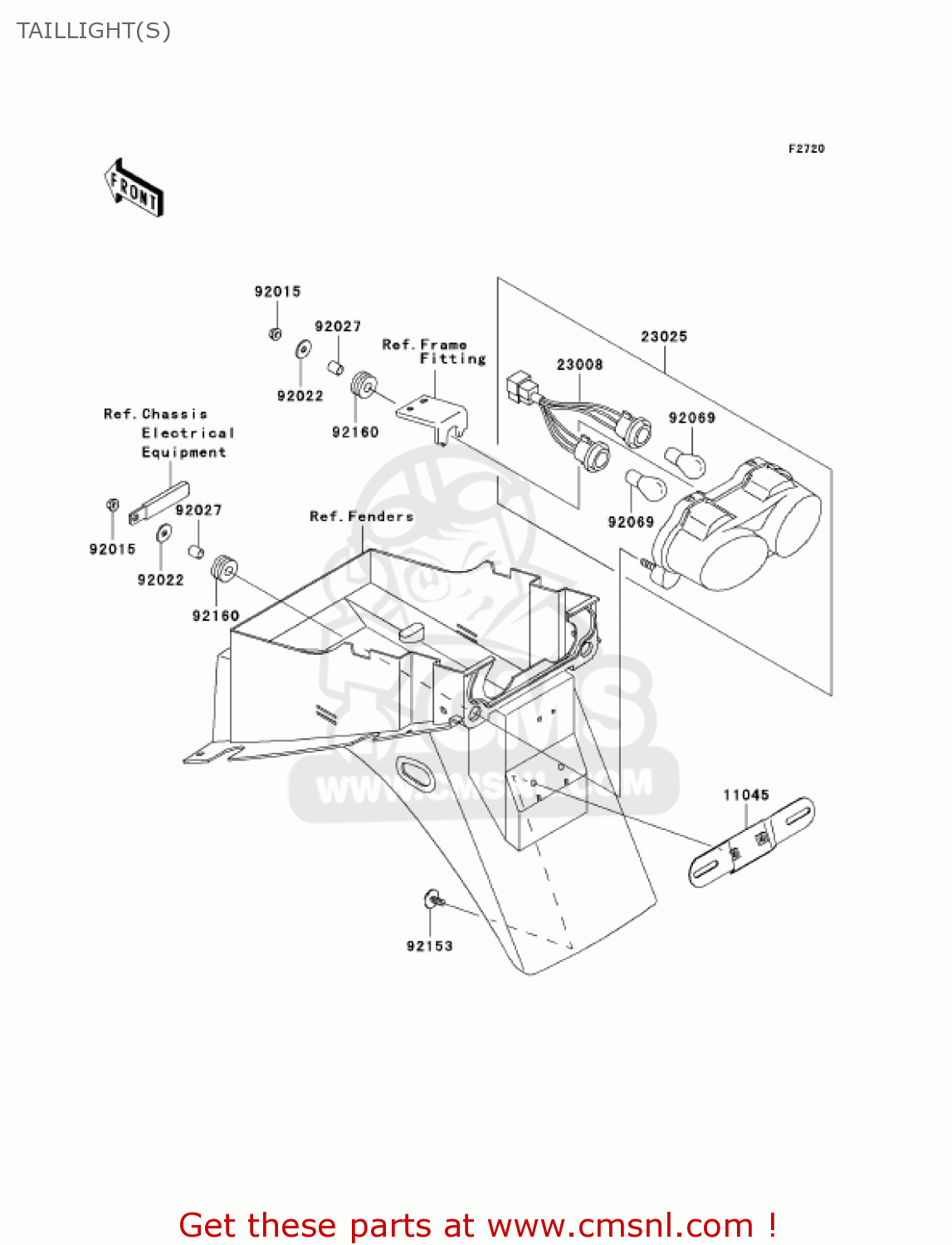 TAILLIGHT(S) ZR750H5 2005 CANADA