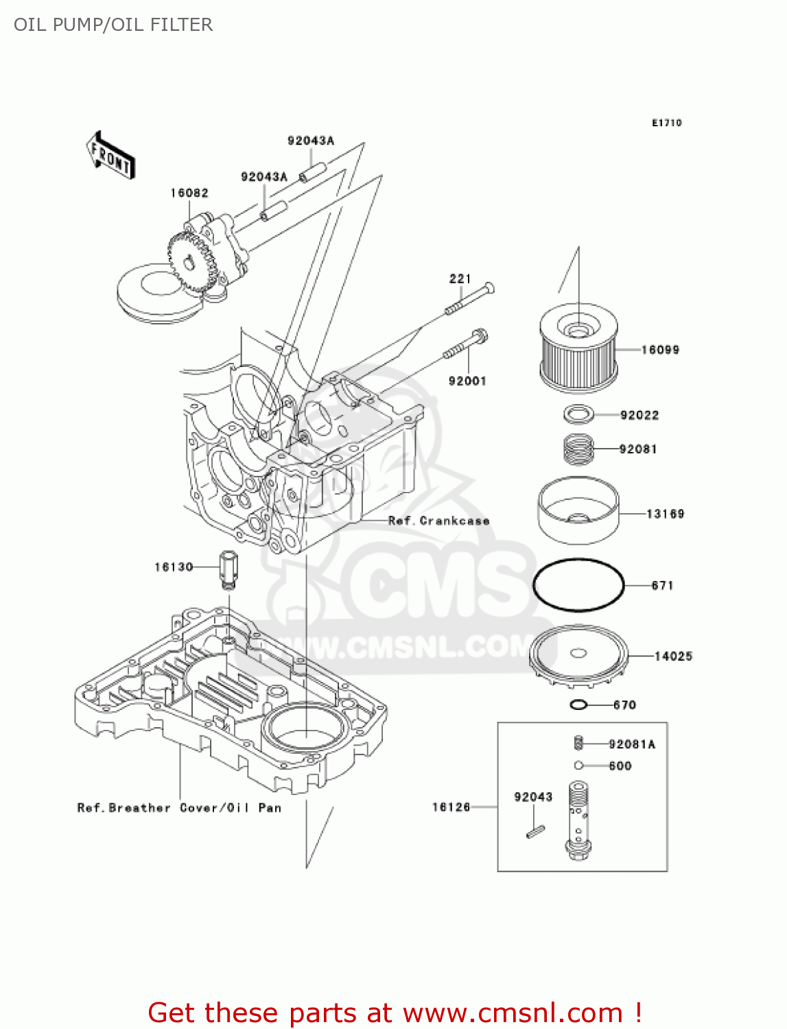 OIL PUMP/OIL FILTER ZR750H5 2005 CANADA
