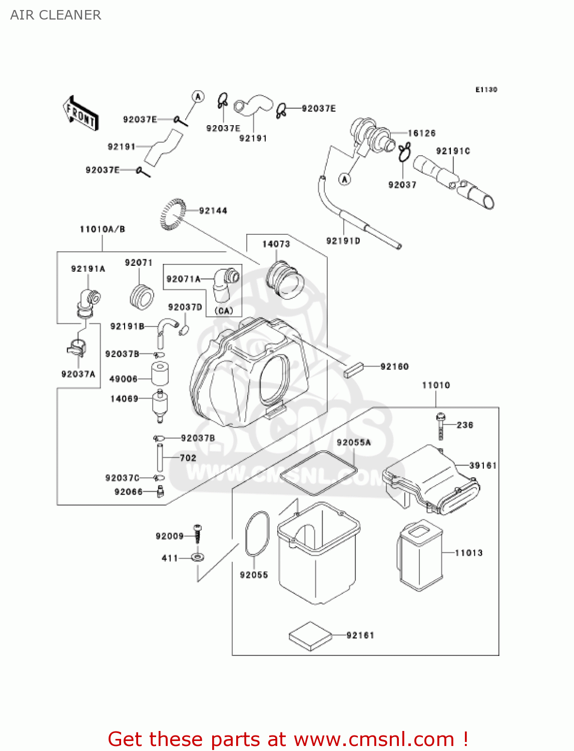 AIR CLEANER ZR750H5 2005 CANADA