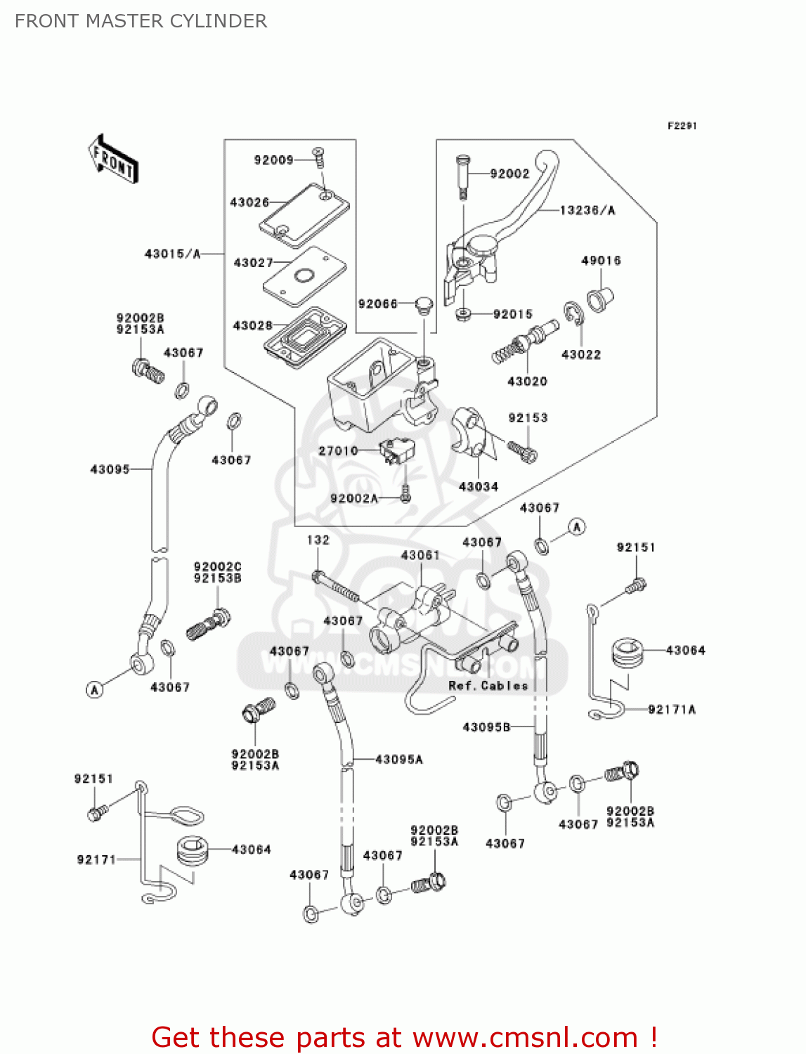 FRONT MASTER CYLINDER ZR750H5 2005 CANADA