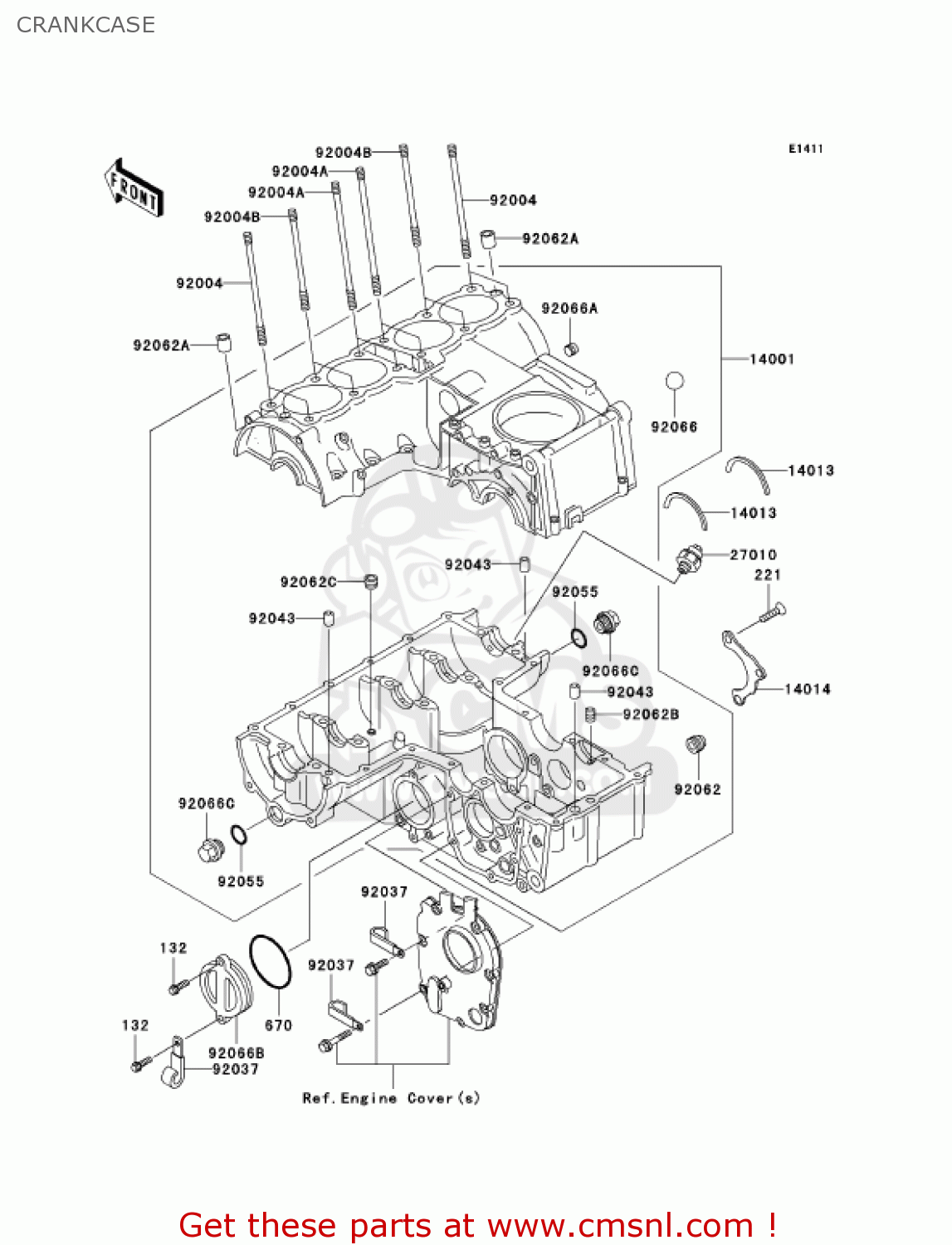 CRANKCASE ZR750H5 2005 CANADA