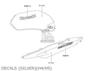 DECALS (SILVER)(H4/H5) - ZR750H5 2005 CANADA