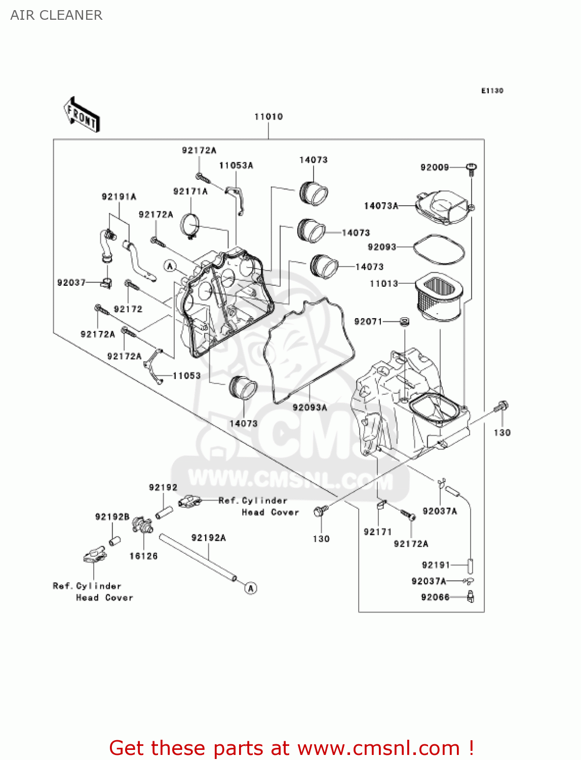 AIR CLEANER ZR750K1 Z750S 2005 USA CALIFORNIA CANADA