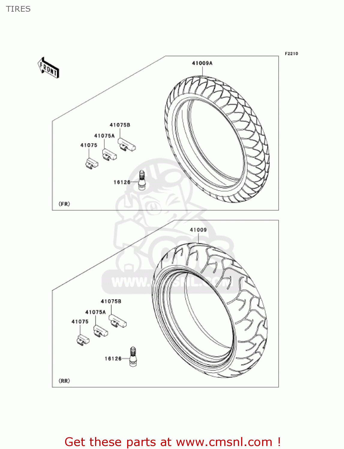 TIRES ZR750K1 Z750S 2005 USA CALIFORNIA CANADA
