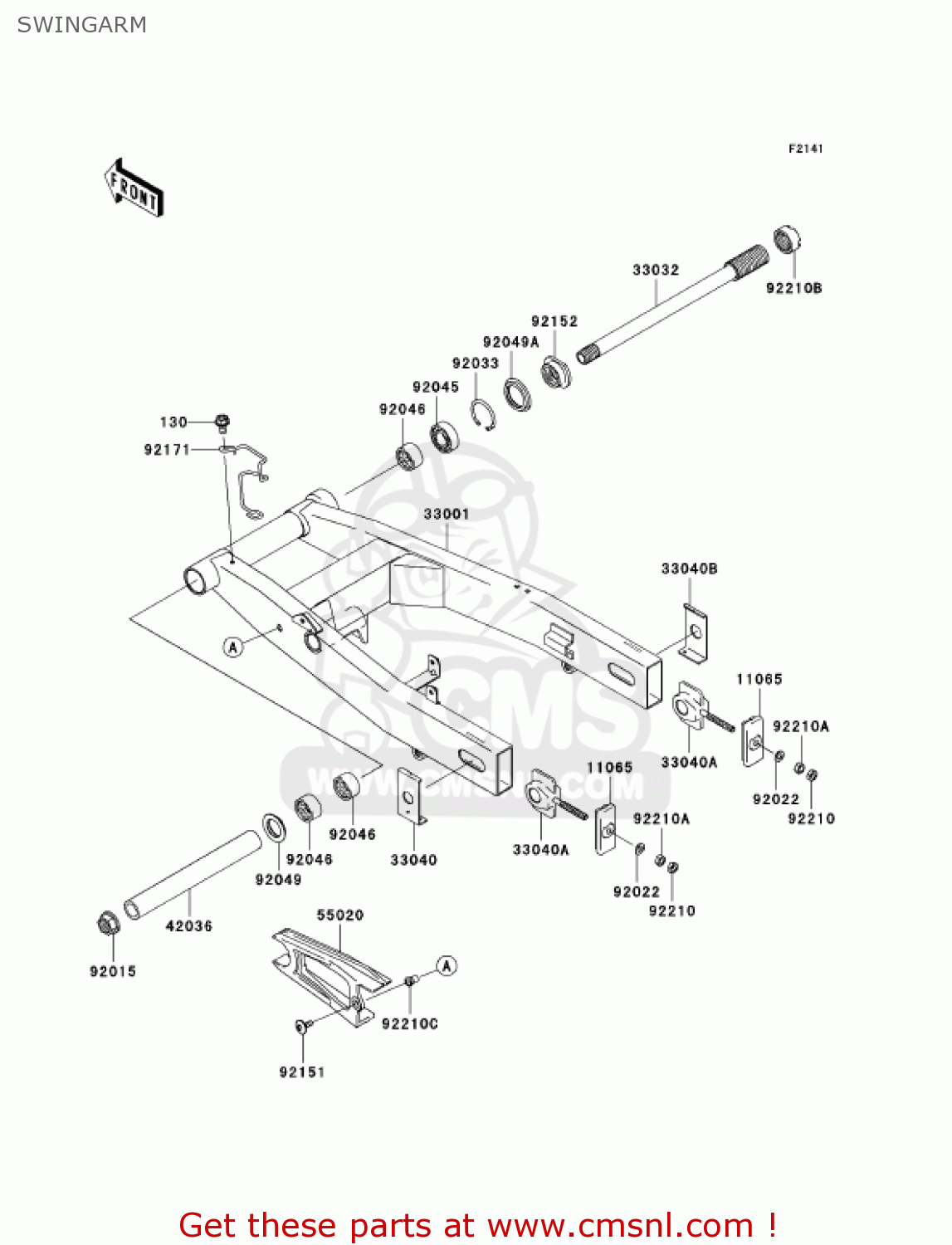 SWINGARM ZR750K1 Z750S 2005 USA CALIFORNIA CANADA