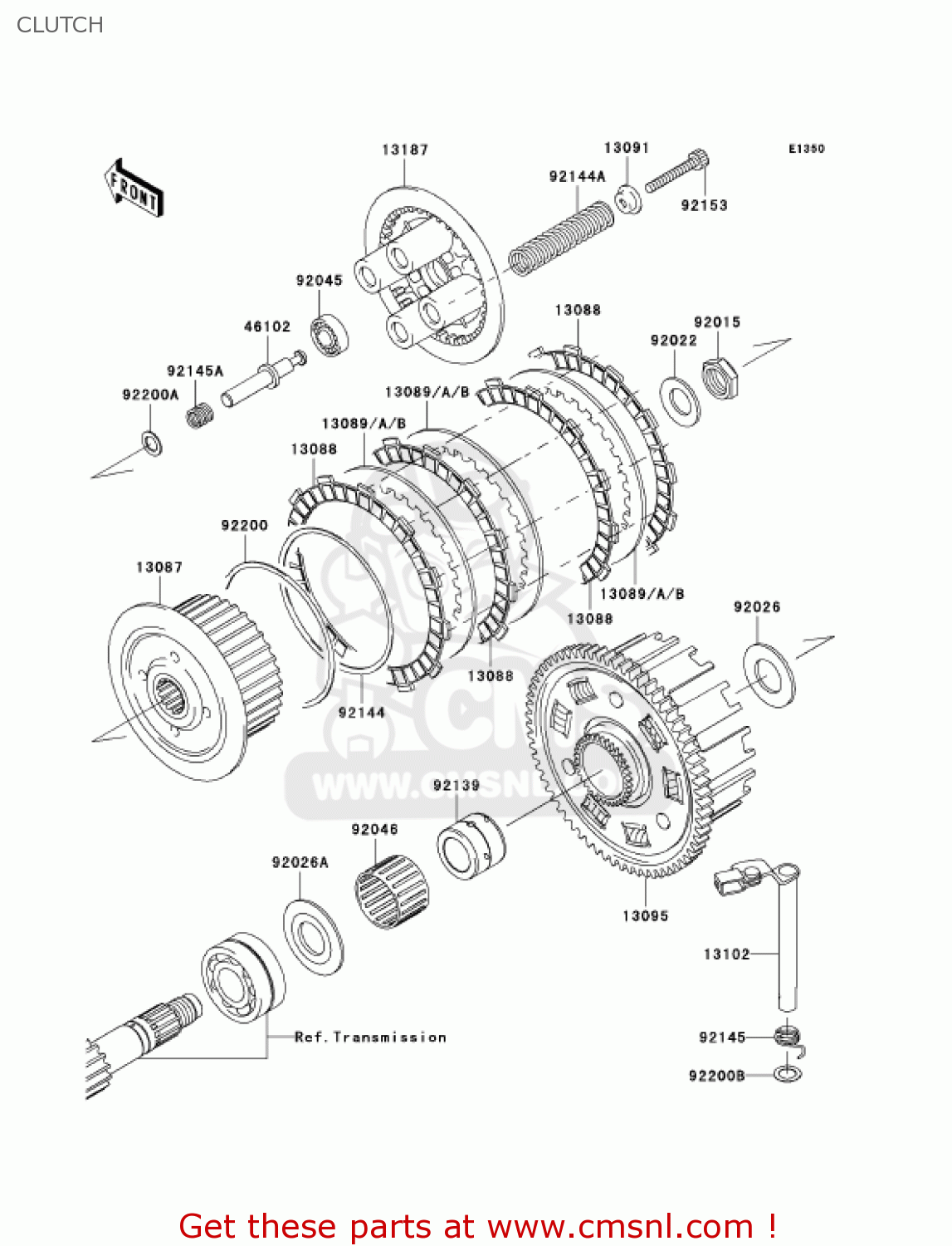 CLUTCH ZR750K1 Z750S 2005 USA CALIFORNIA CANADA