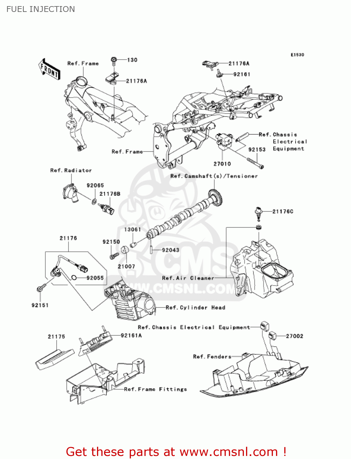 FUEL INJECTION ZR750K1 Z750S 2005 USA CALIFORNIA CANADA