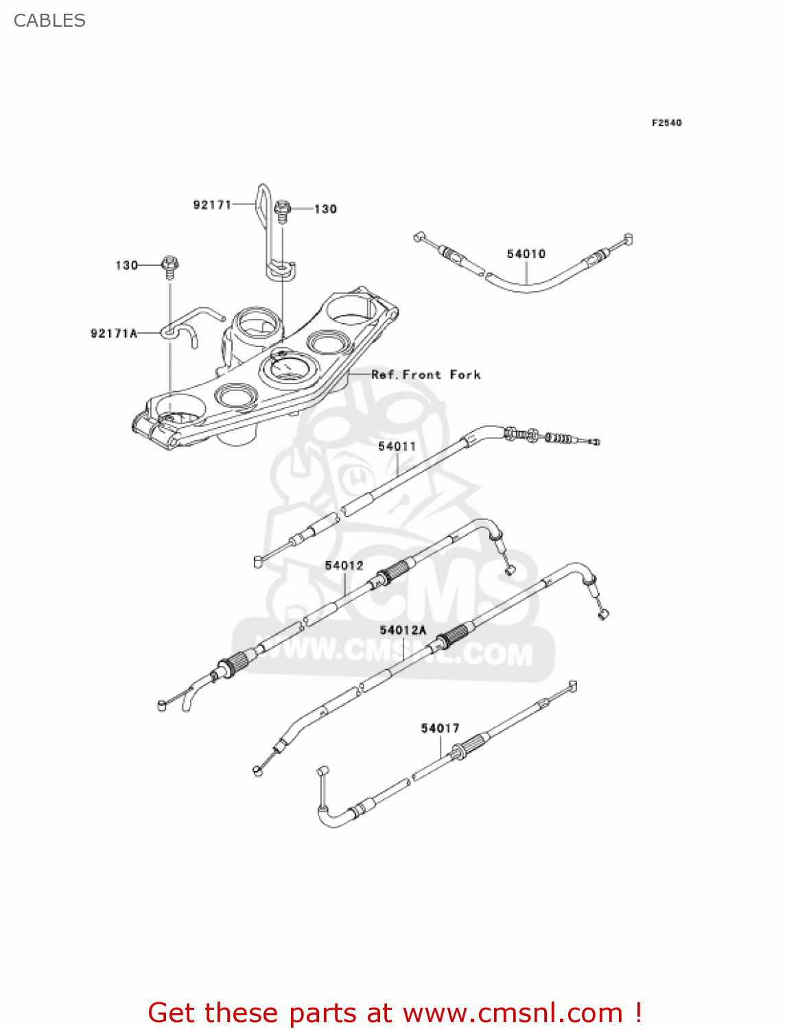 CABLES ZR750K1 Z750S 2005 USA CALIFORNIA CANADA