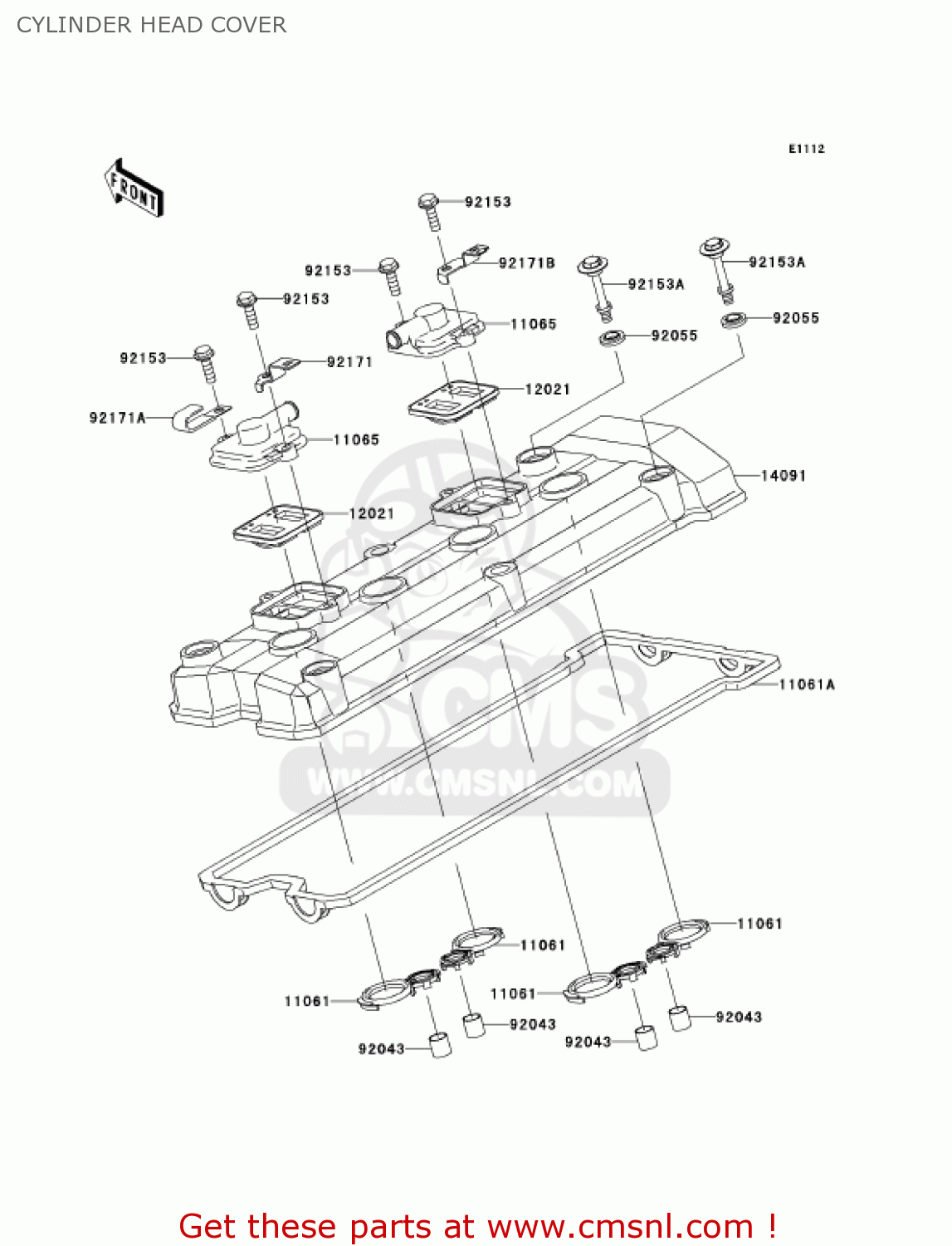 CYLINDER HEAD COVER ZR750K1 Z750S 2005 USA CALIFORNIA CANADA