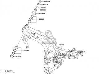 FRAME - ZR750K1 Z750S 2005 USA CALIFORNIA CANADA