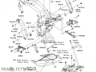 FRAME FITTINGS - ZR750K1 Z750S 2005 USA CALIFORNIA CANADA