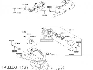 TAILLIGHT(S) - ZR750K1 Z750S 2005 USA CALIFORNIA CANADA