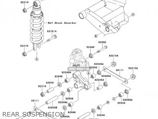 REAR SUSPENSION - ZR750K1 Z750S 2005 USA CALIFORNIA CANADA