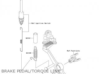 BRAKE PEDAL/TORQUE LINK - ZR750K1 Z750S 2005 USA CALIFORNIA CANADA