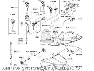 IGNITION SWITCH/LOCKS/REFLECTORS - ZR750K1 Z750S 2005 USA CALIFORNIA CANADA