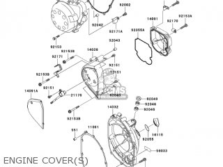 ENGINE COVER(S) - ZR750K1 Z750S 2005 USA CALIFORNIA CANADA
