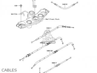 CABLES - ZR750K1 Z750S 2005 USA CALIFORNIA CANADA