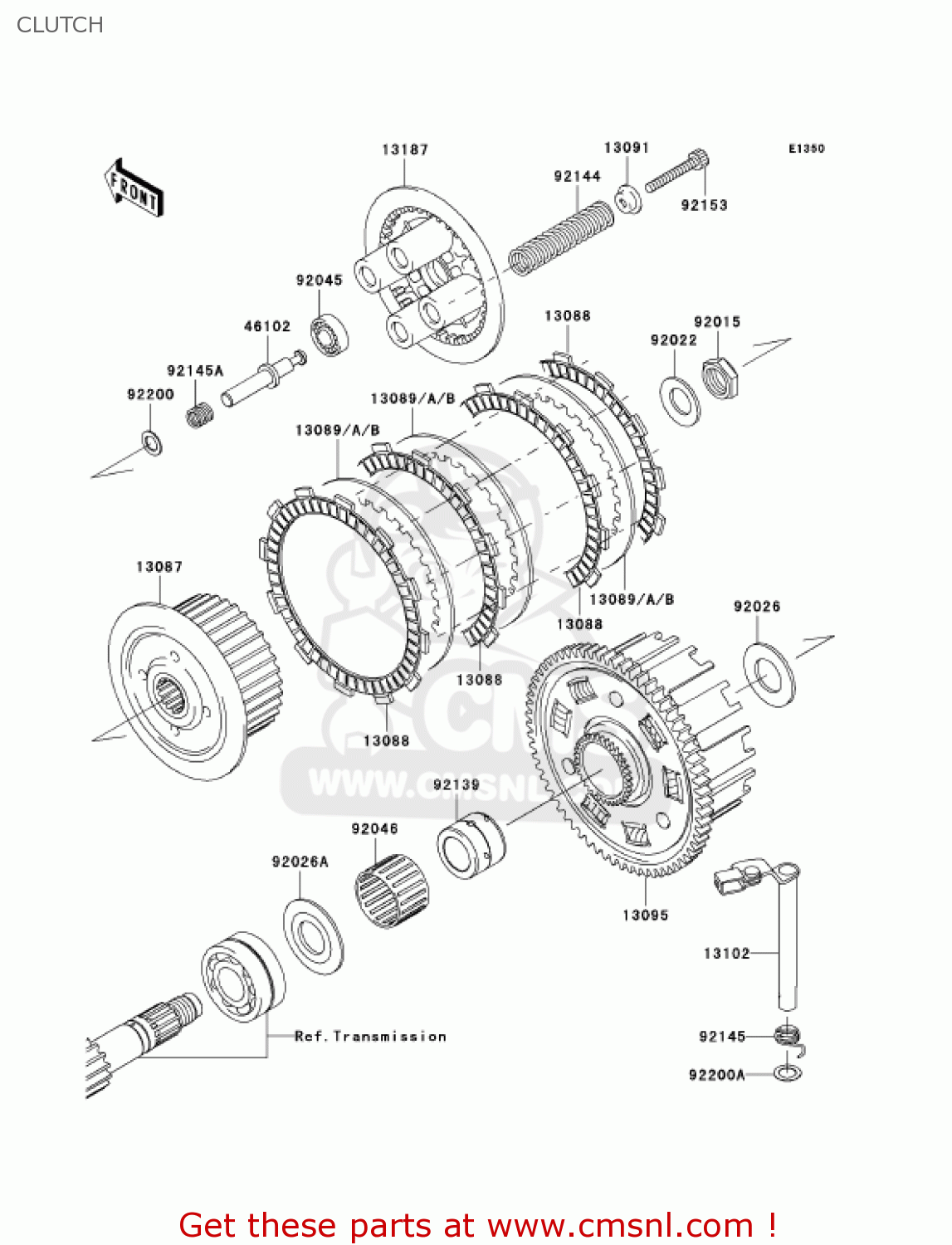 CLUTCH ZR750K6F Z750S 2006 USA CALIFORNIA CANADA