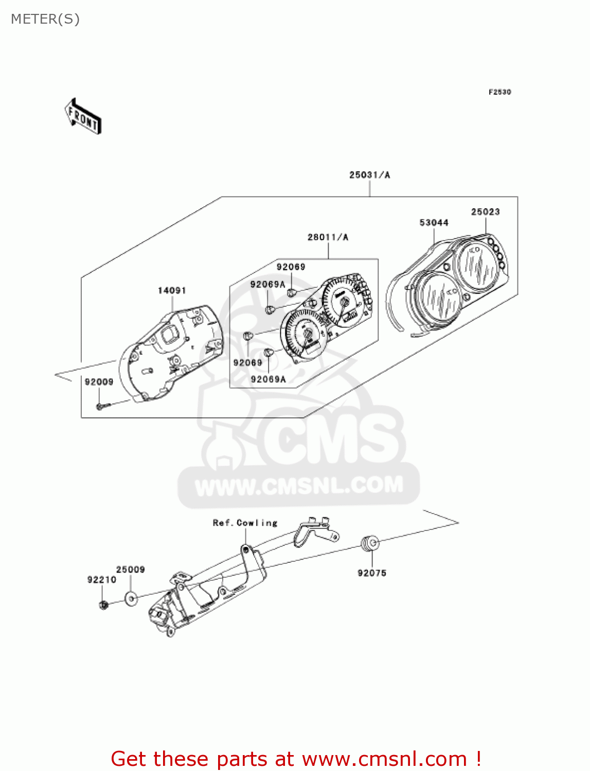 METER(S) ZR750K6F Z750S 2006 USA CALIFORNIA CANADA