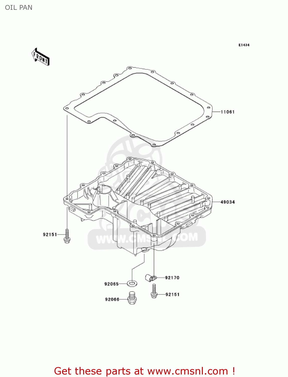 OIL PAN ZR750K6F Z750S 2006 USA CALIFORNIA CANADA